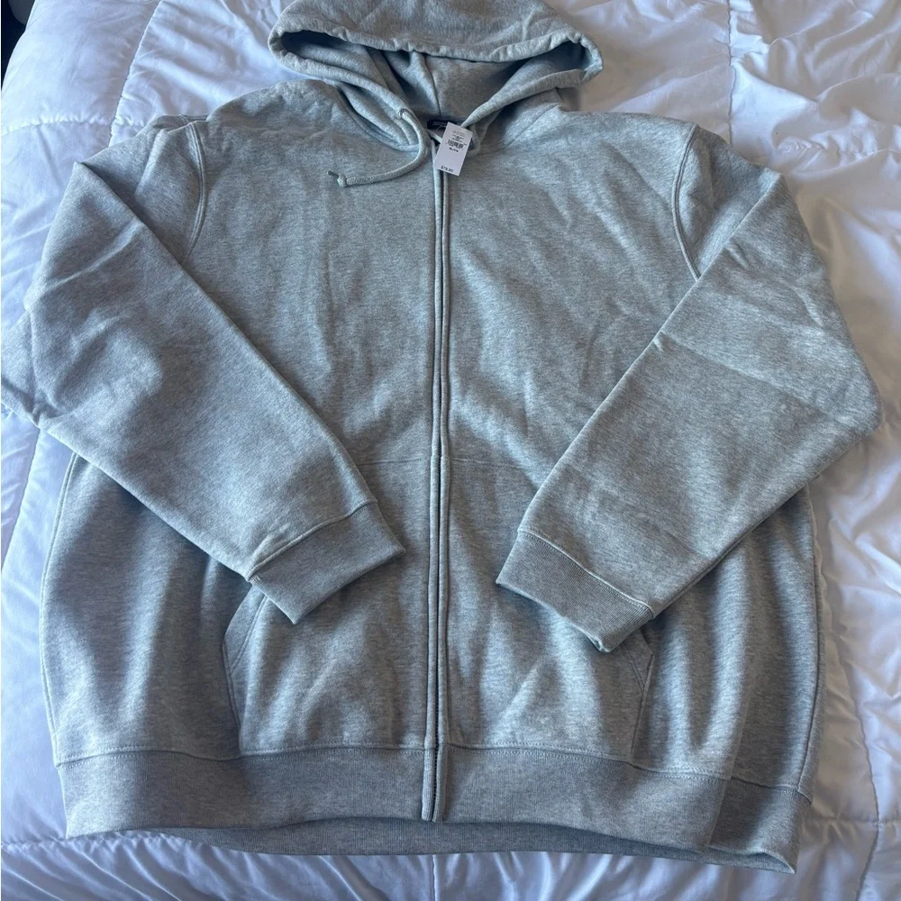 GAP Heather Gray Zip-Up Hoodie - Picture 1 of 2